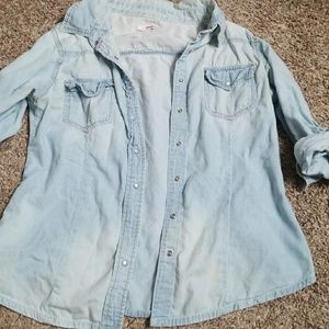 Bongo denim  pearl button up